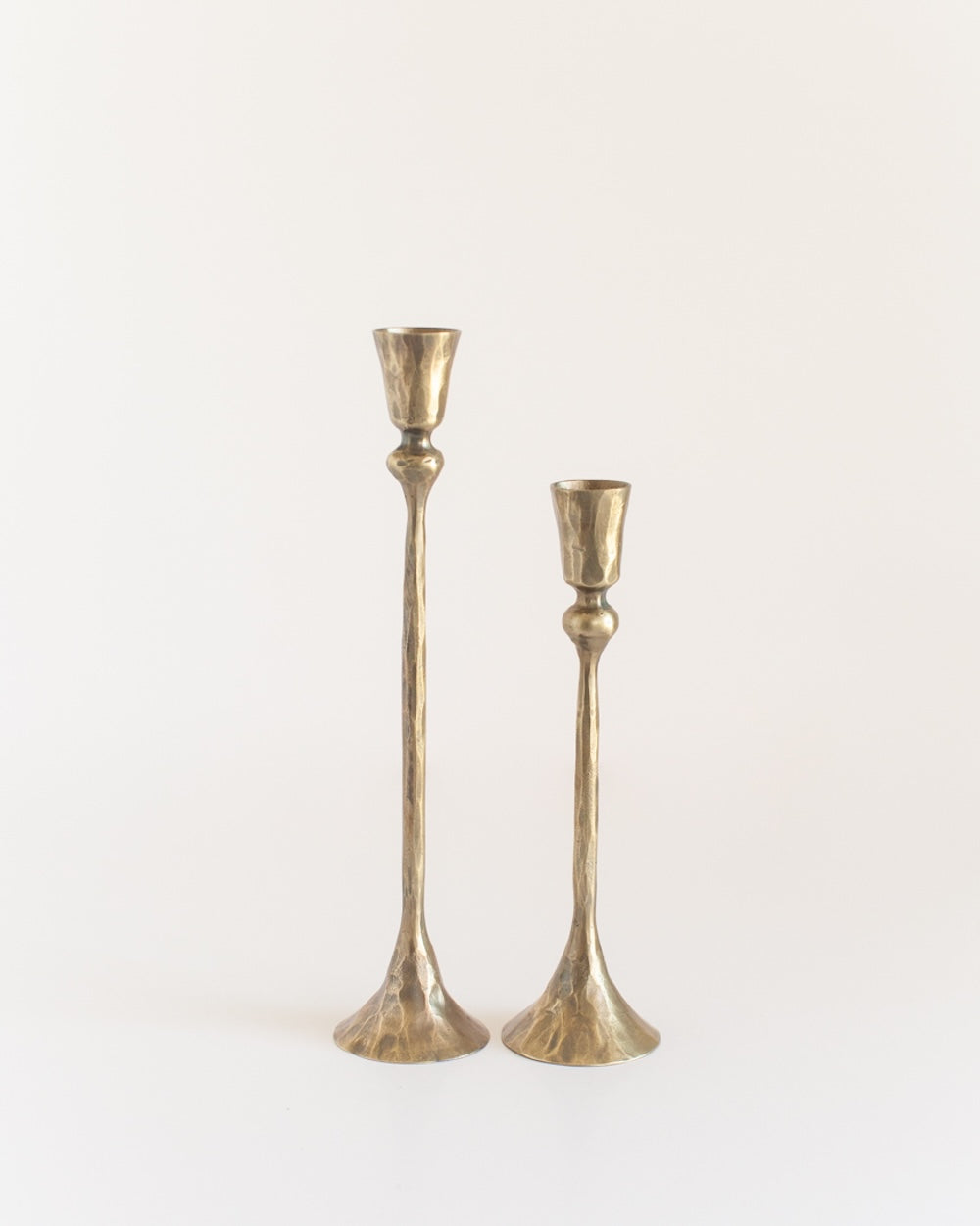 S/2 Gemini Candlesticks - Brass Finish
