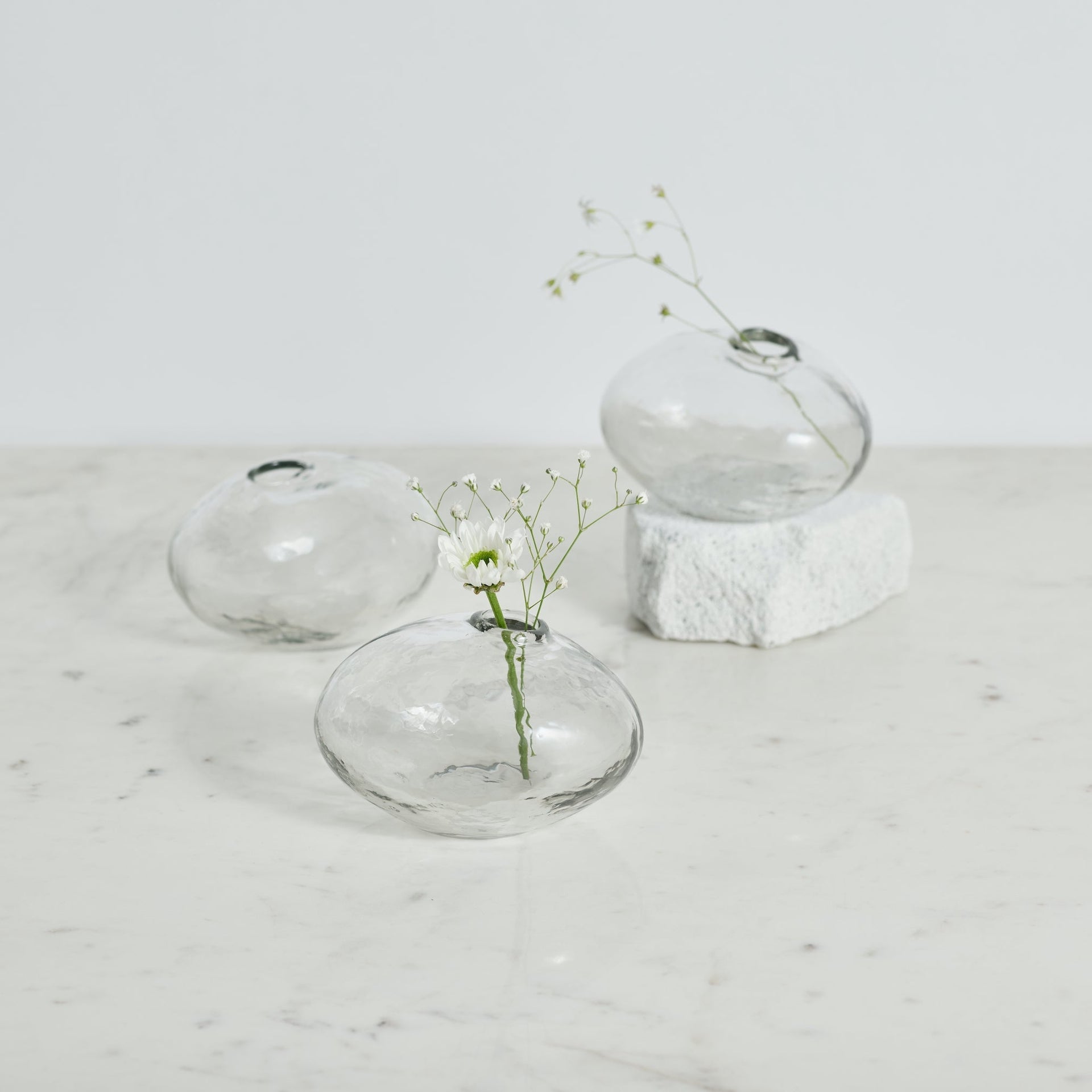Pebbled Natura Vases - Set of 3