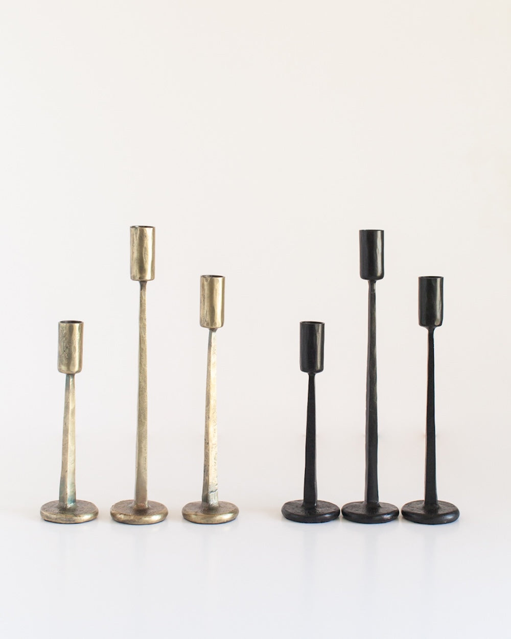 S/3 Dante Candlesticks - Black Finish