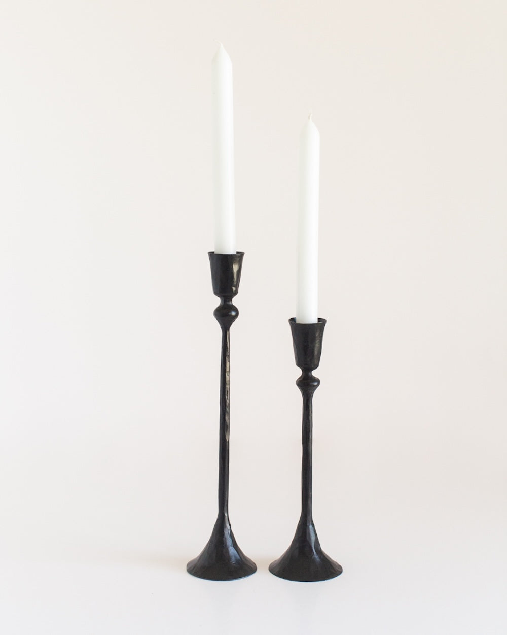 S/2 Gemini Candlesticks - Black Finish