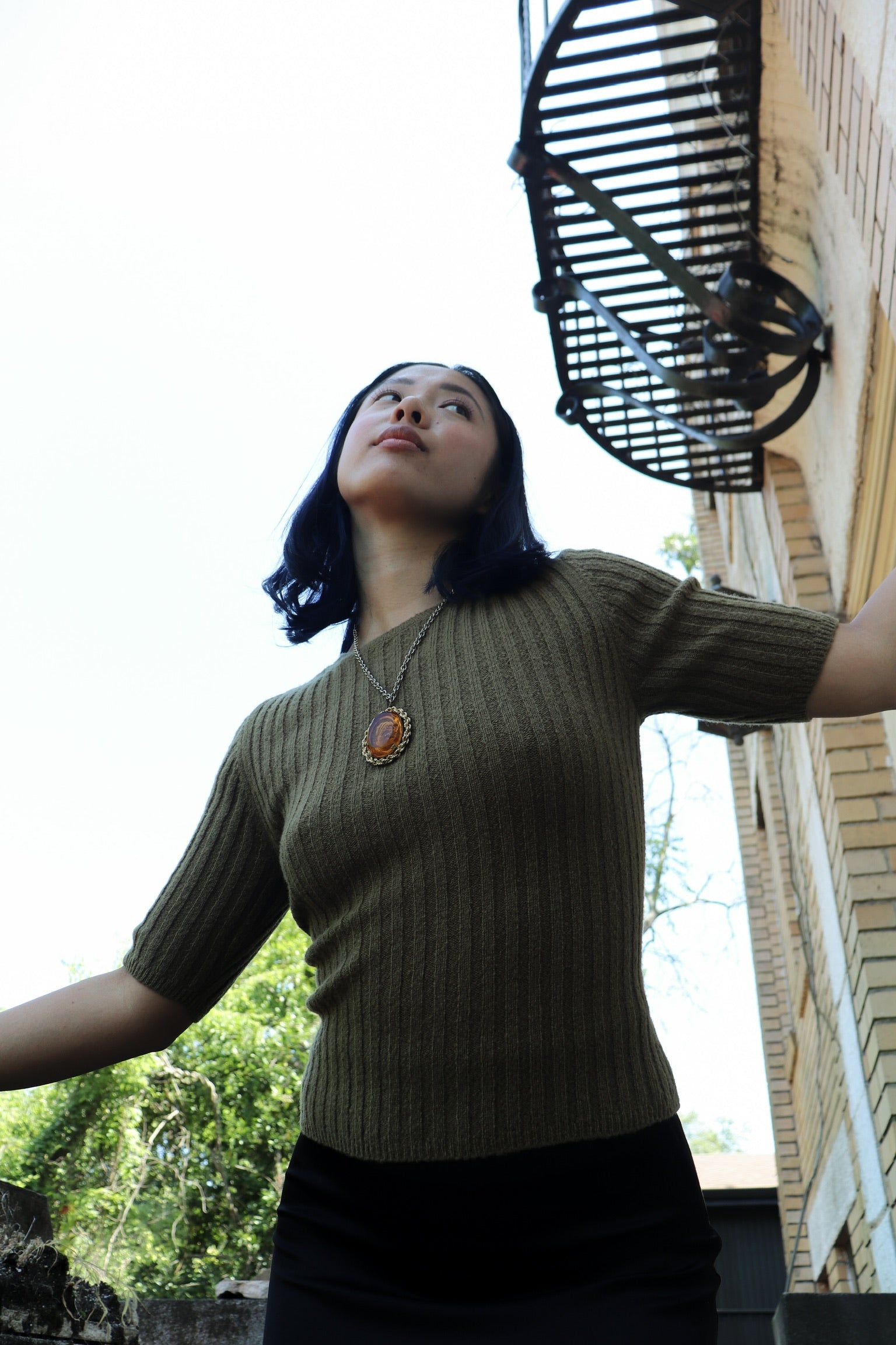 molly ribbed short sleeves tee