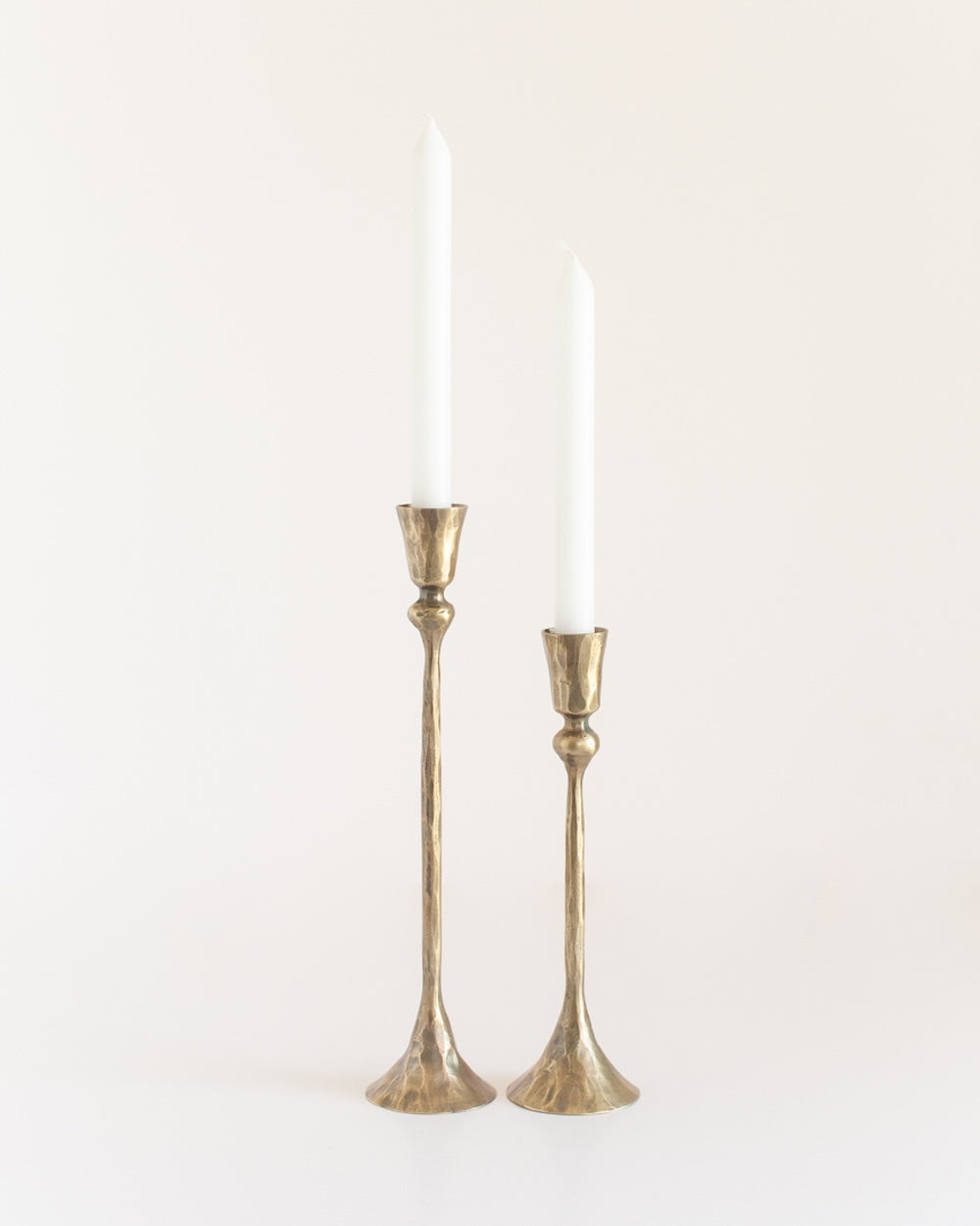 S/2 Gemini Candlesticks - Brass Finish