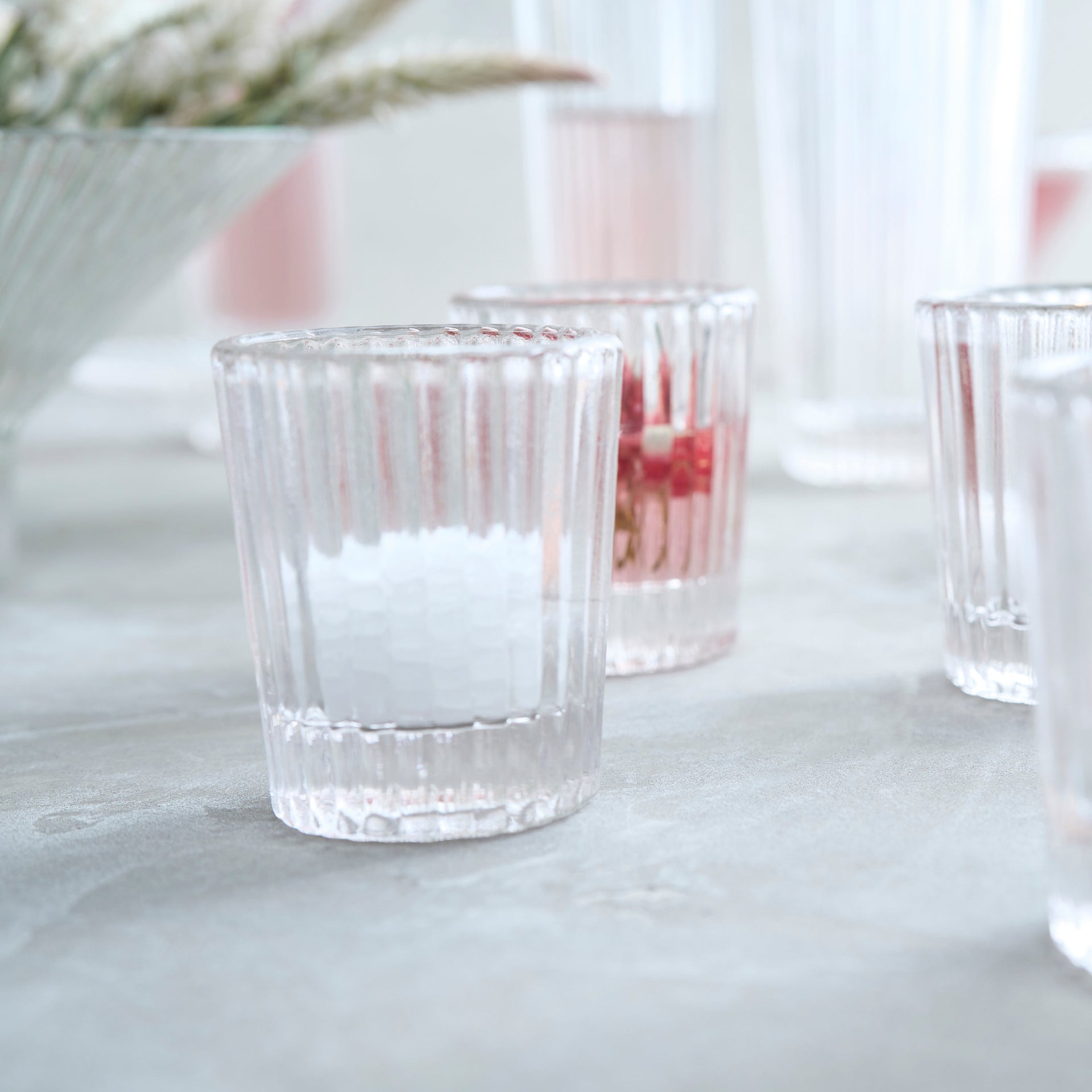 Pressed Clear Shot Glasses - Set of 6
